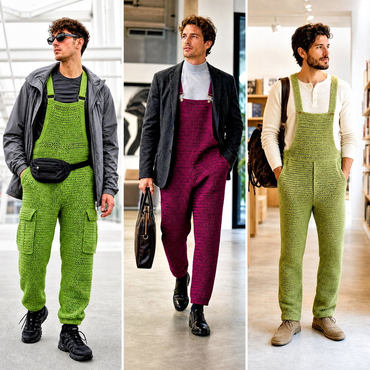 15 Crochet Overalls Men Outfit Ideas: Modern Street Style