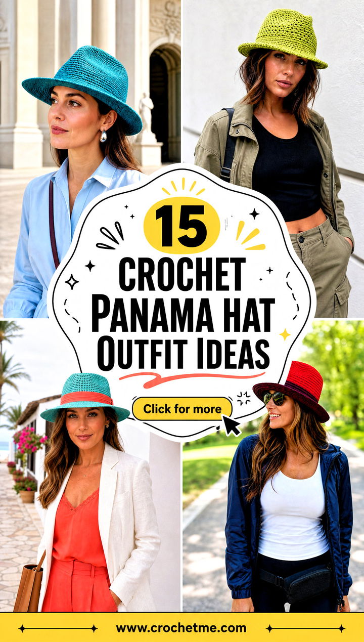 15 crochet panama hat outfit ideas - 15 crochet panama hat outfit ideas