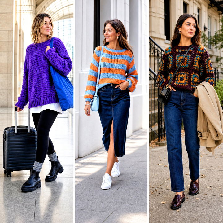 15 Crochet Round Sweater Outfit Ideas for Modern Layering