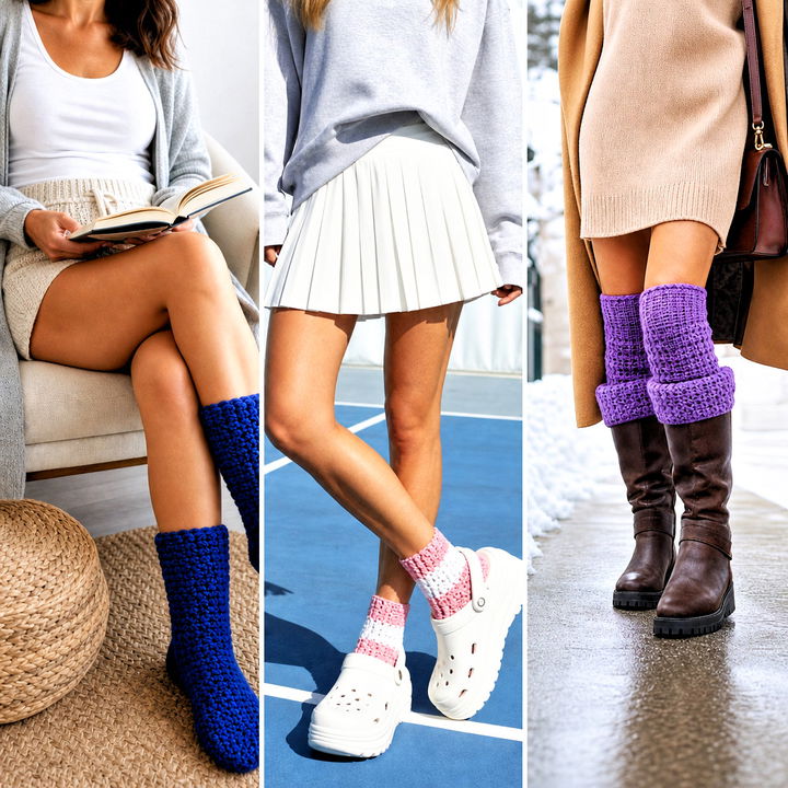 15 Crochet Sock Chunky Yarn Outfit Ideas for Cozy Weekends