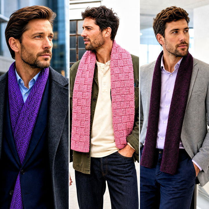 15 Crochet Stitch for Mens Scarf Outfit Ideas for Winter Style