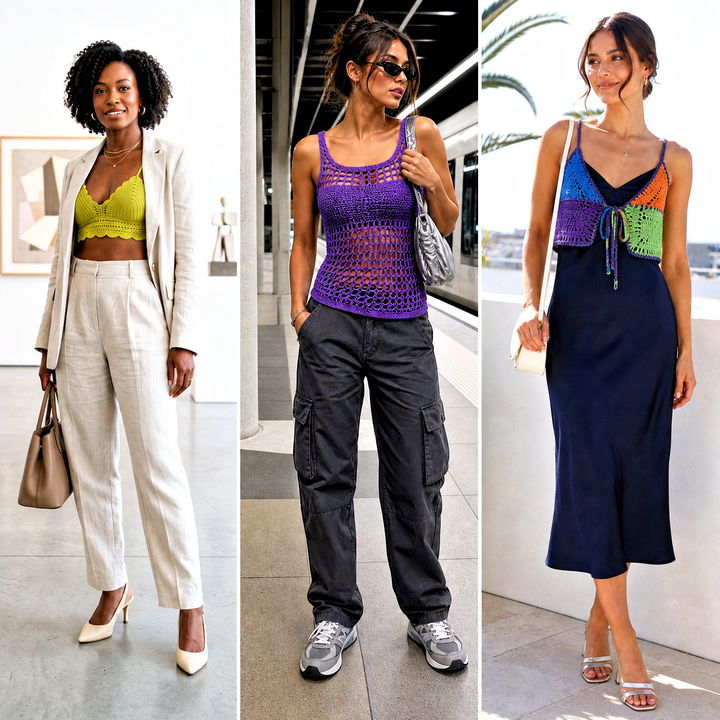 15 Crochet Strappy Top Outfit Ideas for Sunny Summer Days