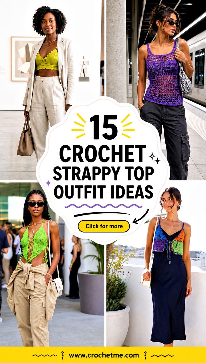 15 crochet strappy top outfit ideas - 15 crochet strappy top outfit ideas