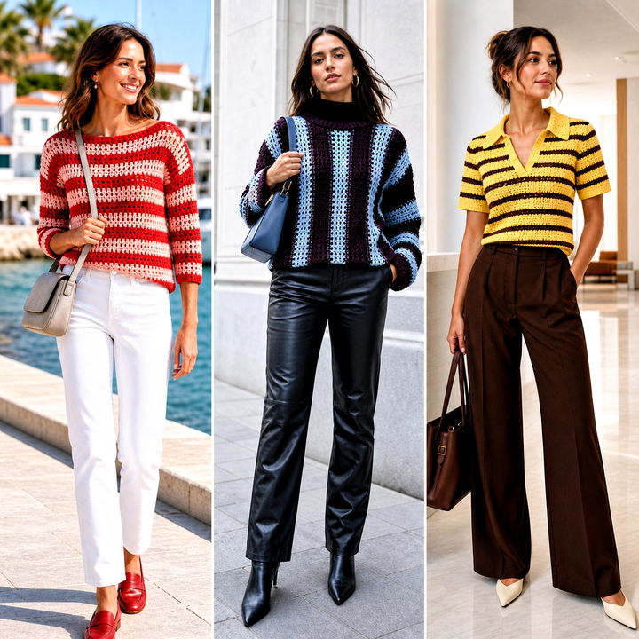 15 Crochet Striped Top on Hanger Outfit Ideas for Fresh Style