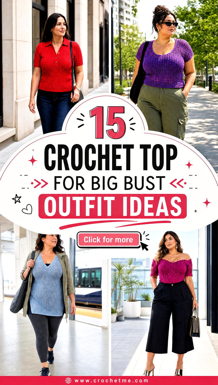 15 crochet top for big bust outfit ideas - 15 crochet top for big bust outfit ideas