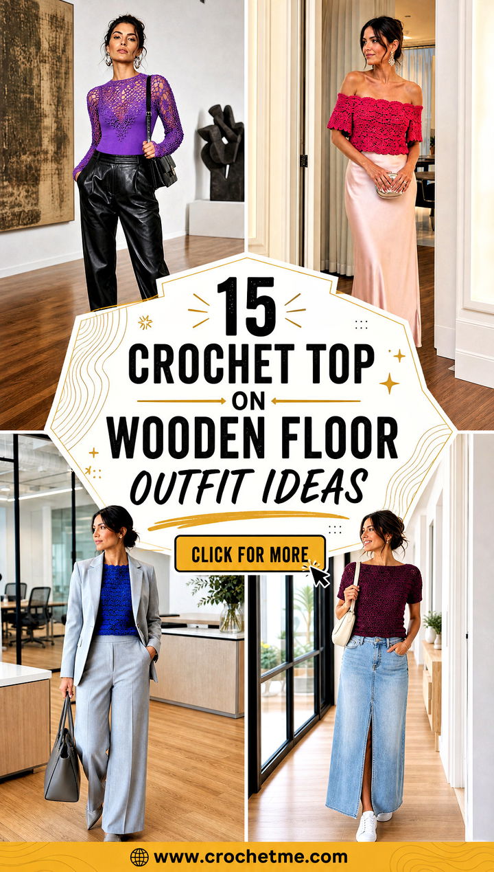 15 crochet top on wooden floor outfit ideas - 15 crochet top on wooden floor outfit ideas