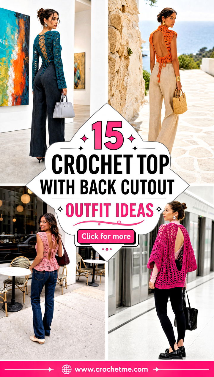 15 crochet top with back cutout outfit ideas - 15 crochet top with back cutout outfit ideas