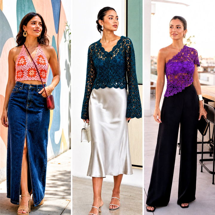 15 Crochet Top With Openwork Outfit Ideas for Breezy Days