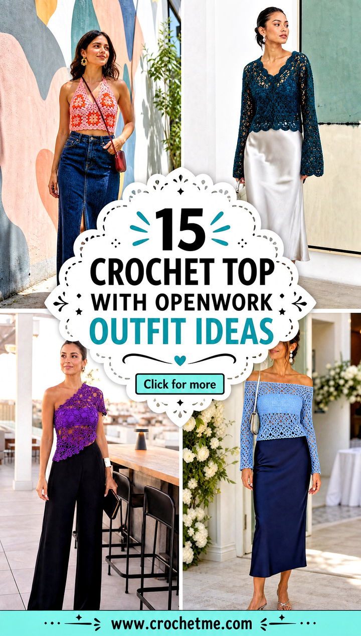 15 crochet top with openwork outfit ideas - 15 crochet top with openwork outfit ideas