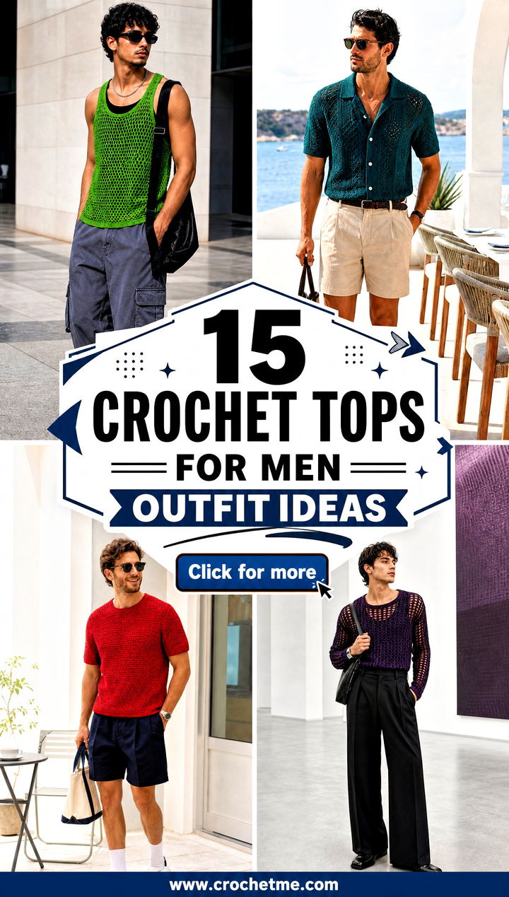 15 crochet tops for men outfit ideas - 15 crochet tops for men outfit ideas