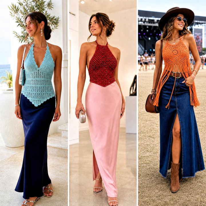 15 Crochet Tops Halter Top Outfit Ideas for Sunny Beach Days