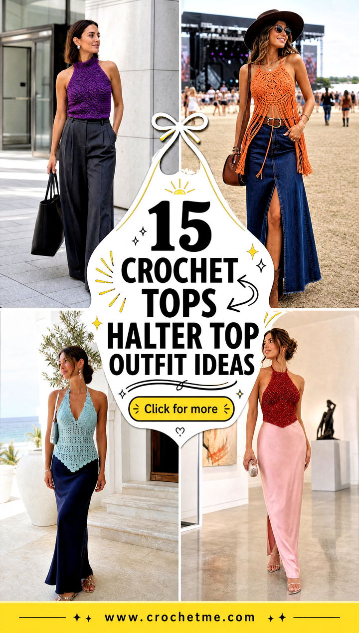 15 crochet tops halter top outfit ideas - 15 crochet tops halter top outfit ideas