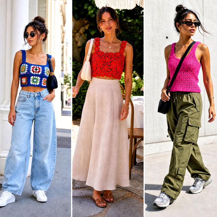 15 Crochet Tops on Hangers Outfit Ideas for Boutique Displays