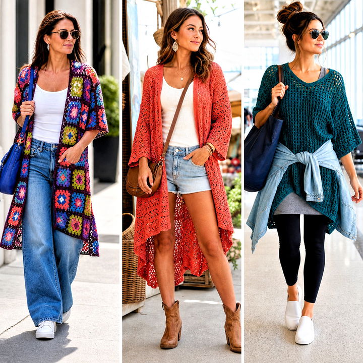 15 Crochet Tunic Cover Up Outfit Ideas for Chic Beach Days