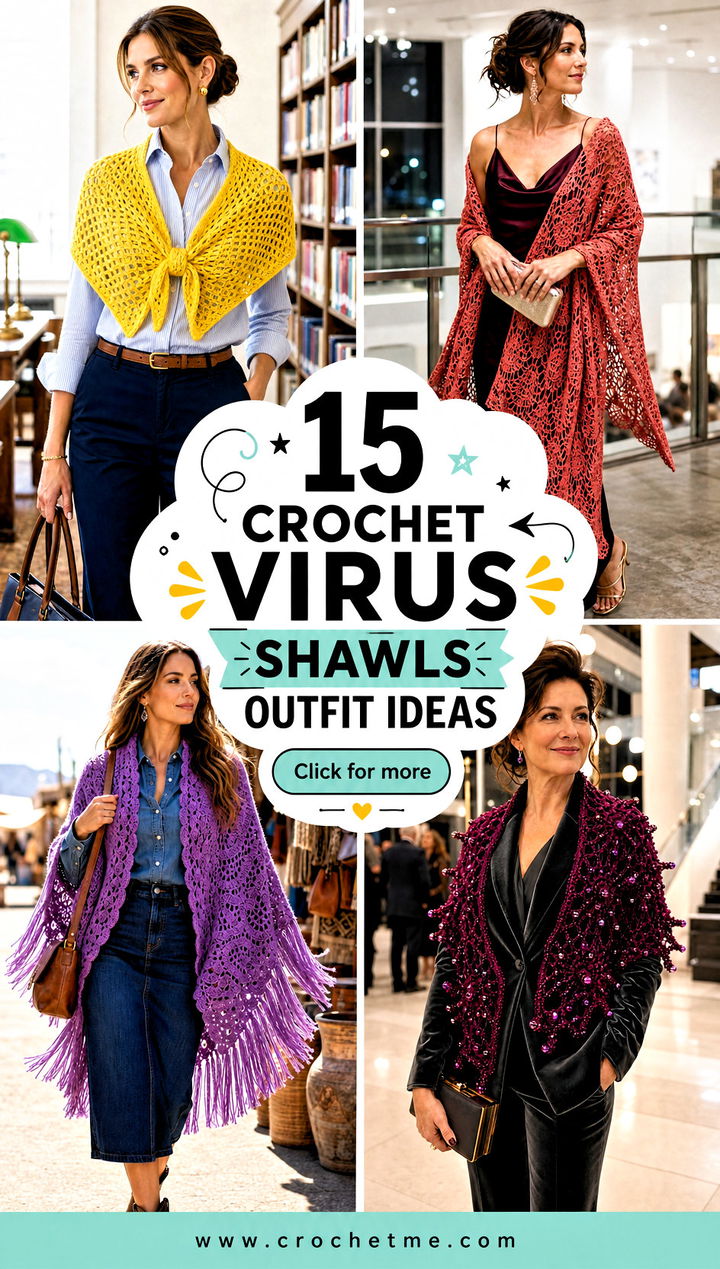 15 crochet virus shawls outfit ideas - 15 crochet virus shawls outfit ideas