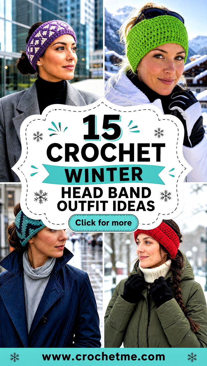 15 crochet winter head band outfit ideas - 15 crochet winter head band outfit ideas