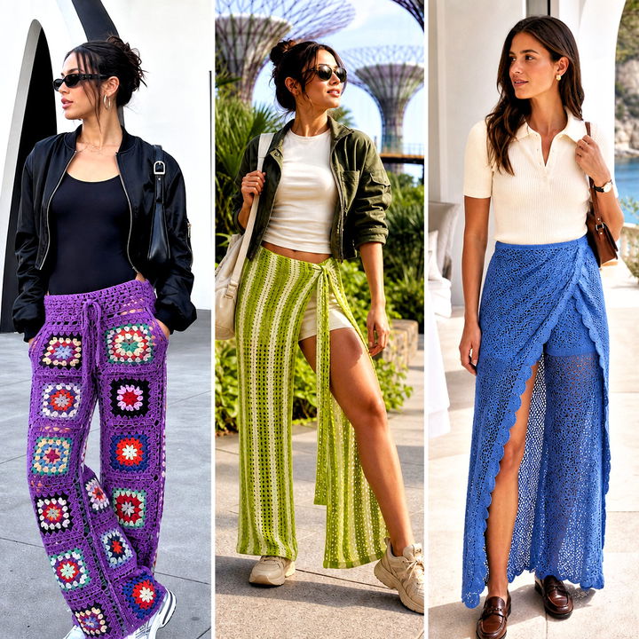 15 Crochet Wrap Around Pants Outfit Ideas for Beach Days