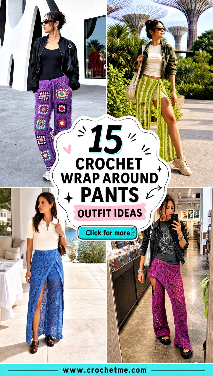 15 crochet wrap around pants outfit ideas - 15 crochet wrap around pants outfit ideas