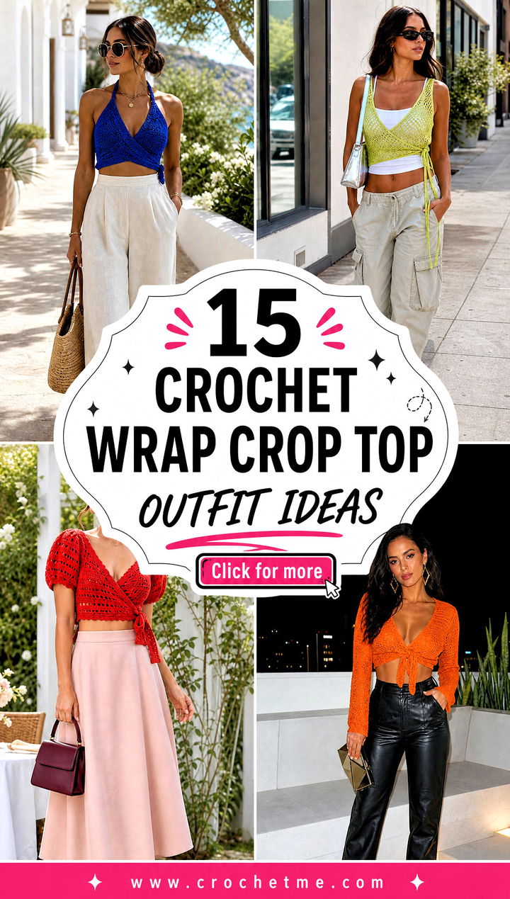 15 crochet wrap crop top outfit ideas - 15 crochet wrap crop top outfit ideas