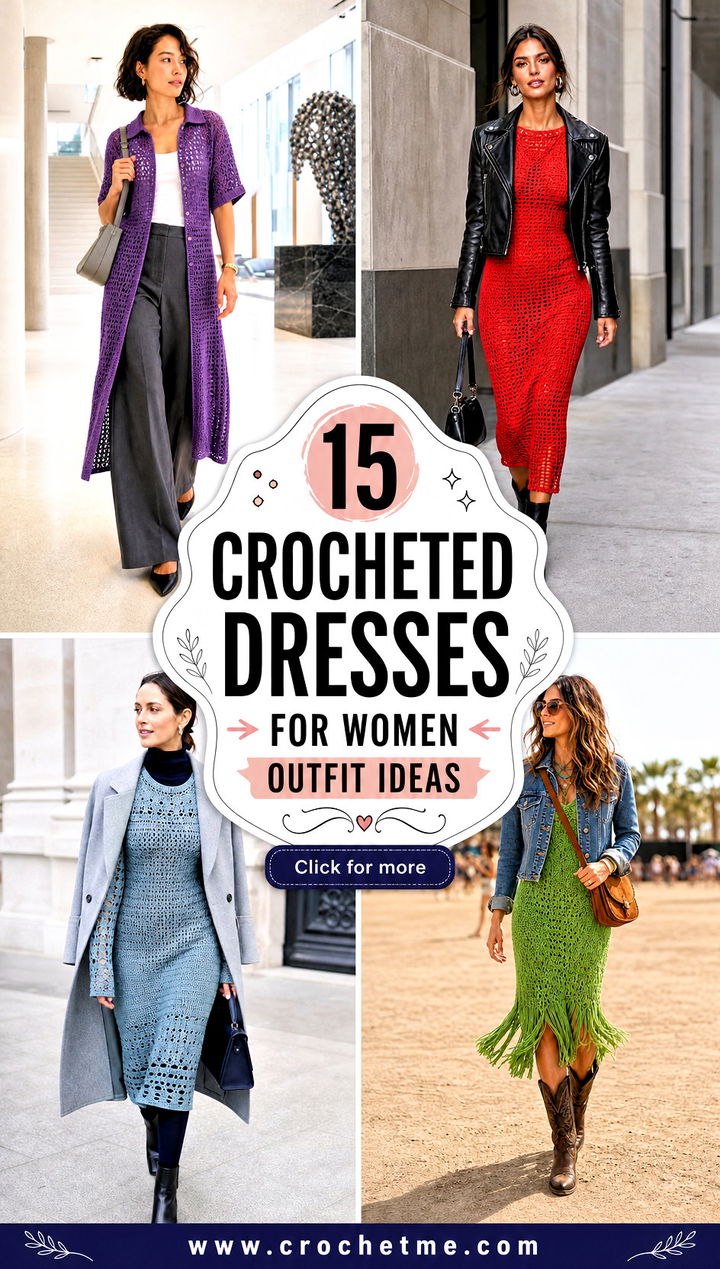 15 crocheted dresses for women outfit ideas - 15 crocheted dresses for women outfit ideas