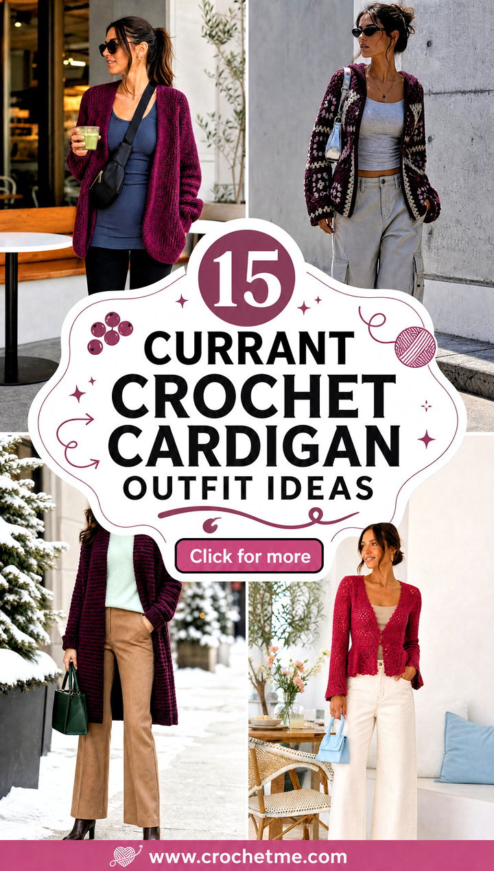 15 currant crochet cardigan outfit ideas - 15 currant crochet cardigan outfit ideas