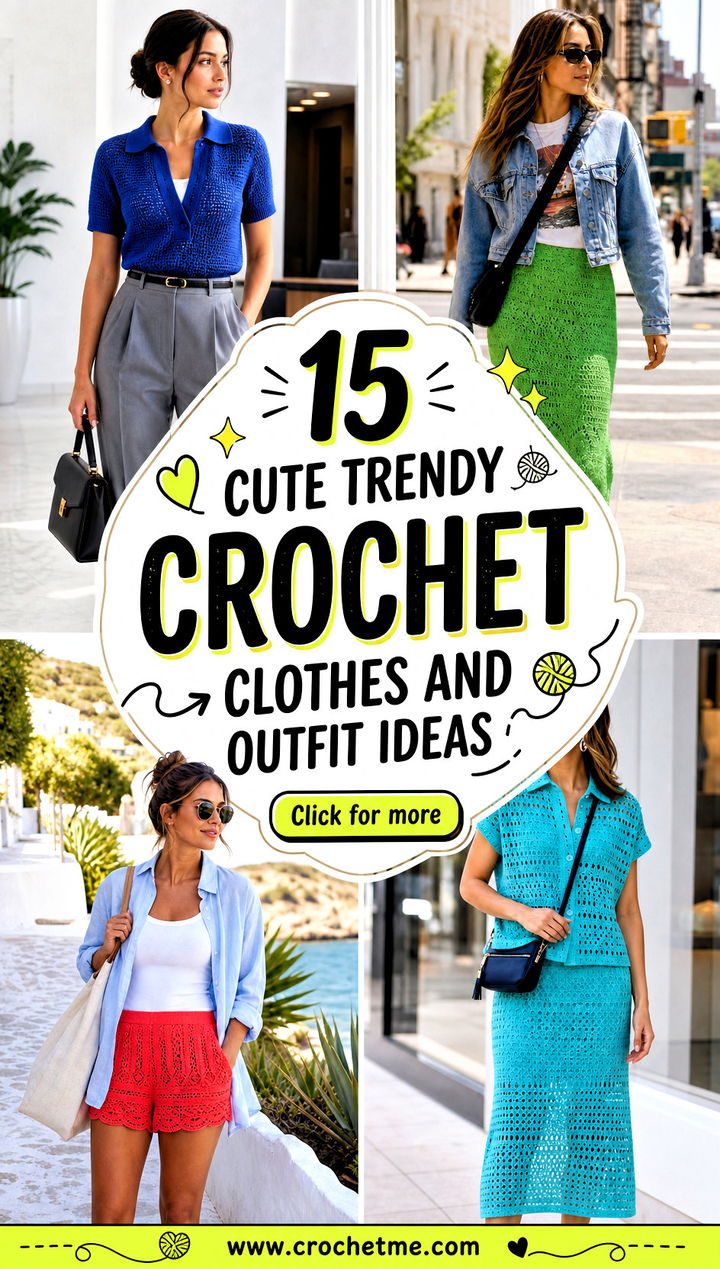 15 cute trendy crochet clothes and outfit ideas - 15 cute trendy crochet clothes and outfit ideas