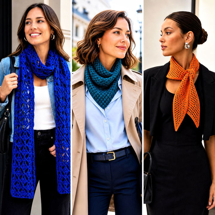 15 Diamond Crochet Scarf Outfit Ideas for Cozy Winter Style