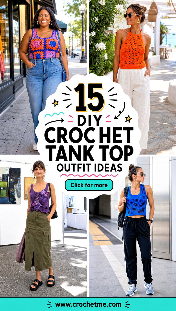 15 diy crochet tank top outfit ideas - 15 diy crochet tank top outfit ideas