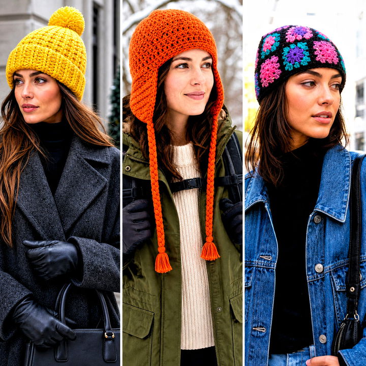 15 DIY Crochet Winter Hat Outfit Ideas for Cozy Winter Style