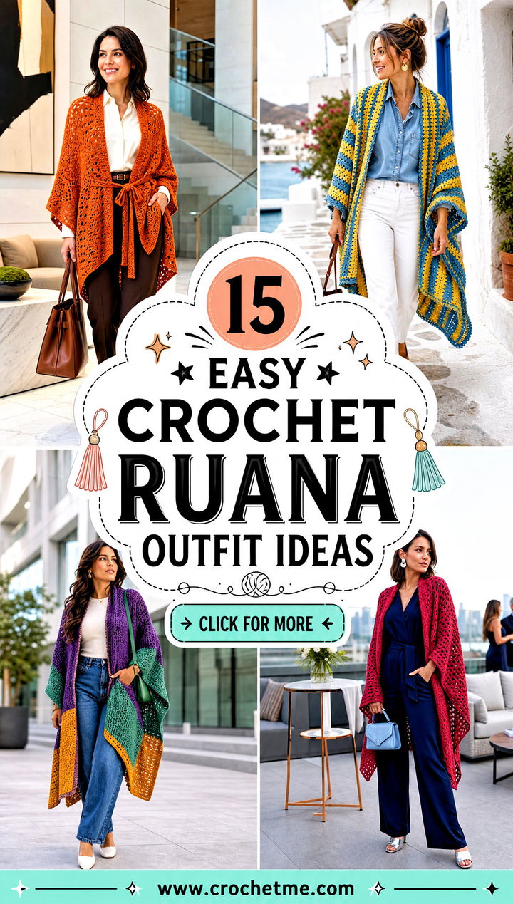 15 easy crochet ruana outfit ideas - 15 easy crochet ruana outfit ideas