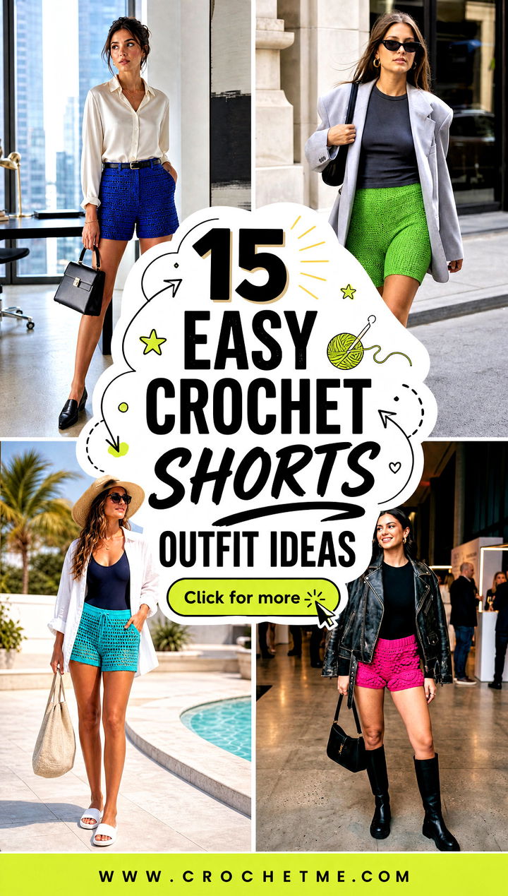15 easy crochet shorts outfit ideas - 15 easy crochet shorts outfit ideas