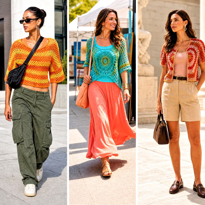 15 Electric Sun Crochet Tee Outfit Ideas for Sunny Summer