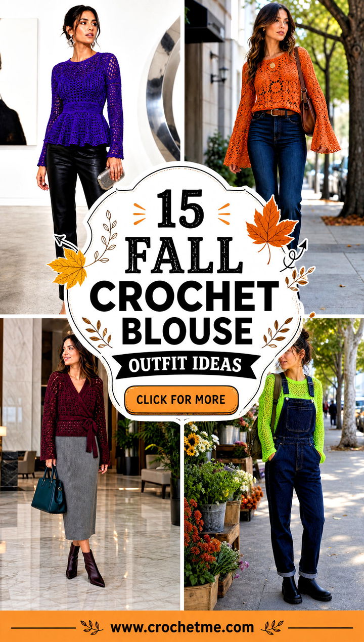 15 fall crochet blouse outfit ideas - 15 fall crochet blouse outfit ideas