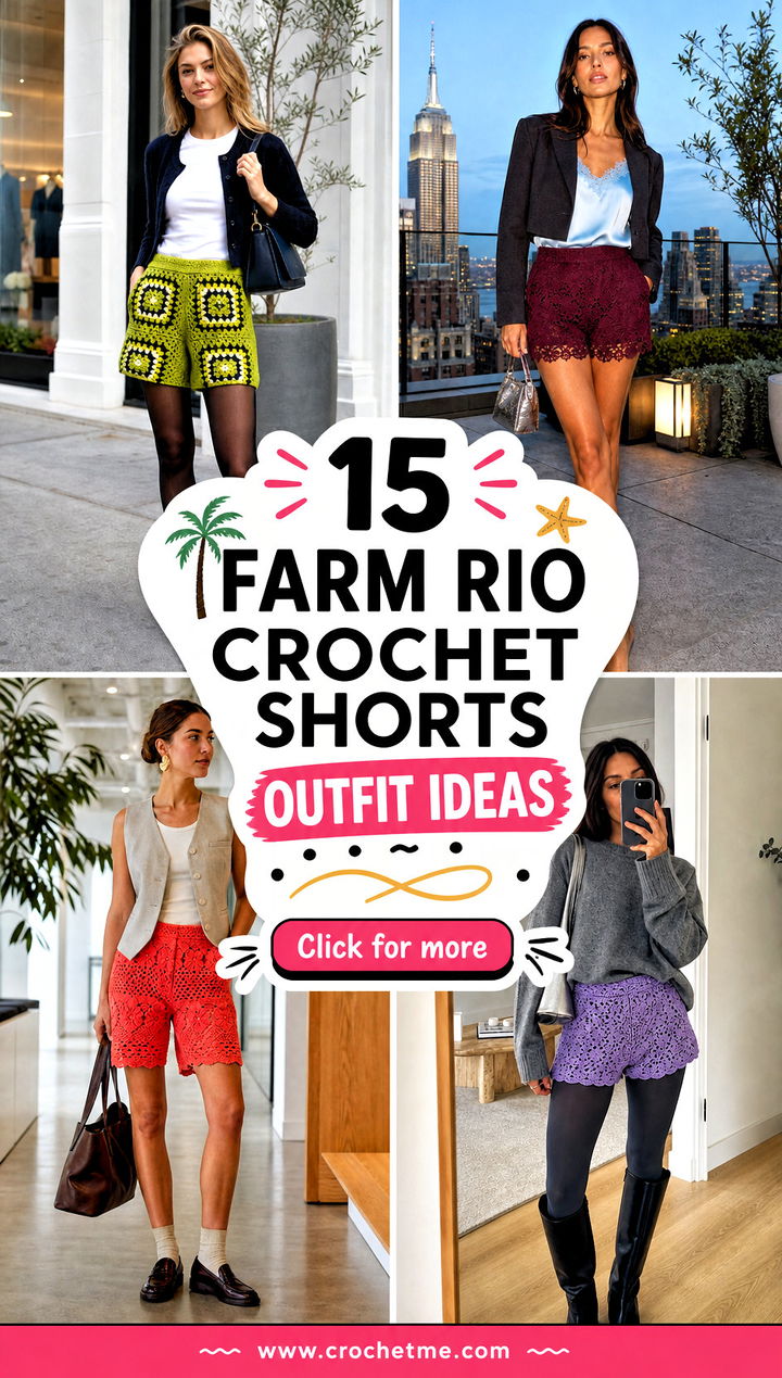 15 farm rio crochet shorts outfit ideas - 15 farm rio crochet shorts outfit ideas