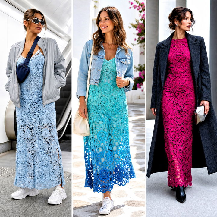 15 Floral Crochet Maxi Dress Outfit Ideas for Garden Parties