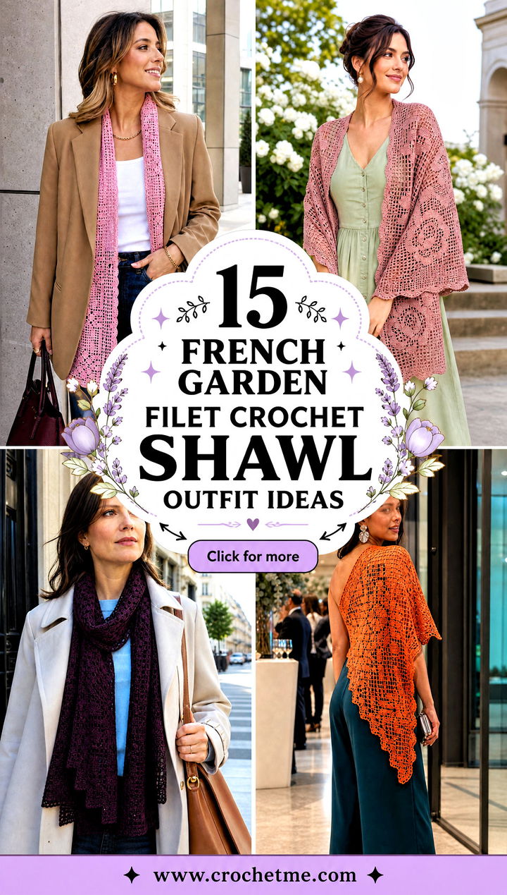 15 french garden filet crochet shawl outfit ideas - 15 french garden filet crochet shawl outfit ideas