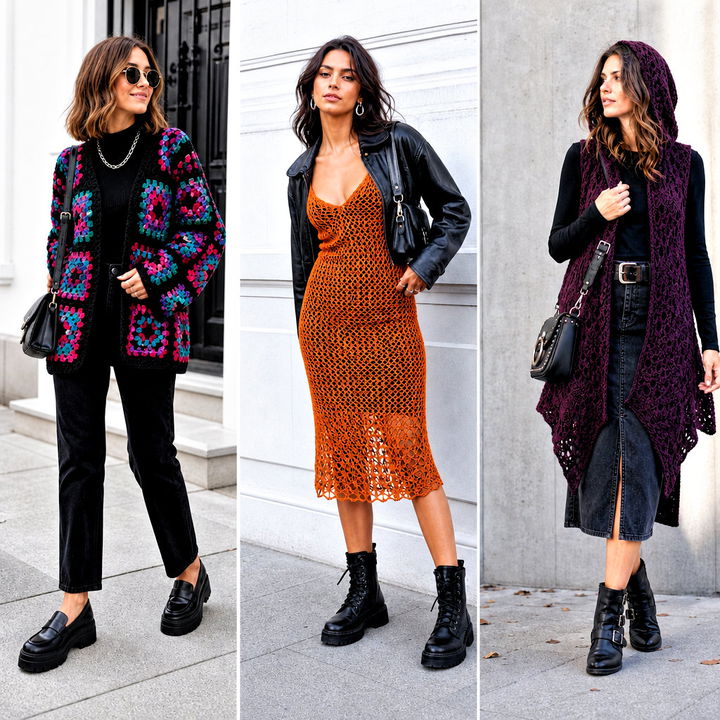 15 Goth Crochet Clothing and Outfit Ideas for Alternative Style