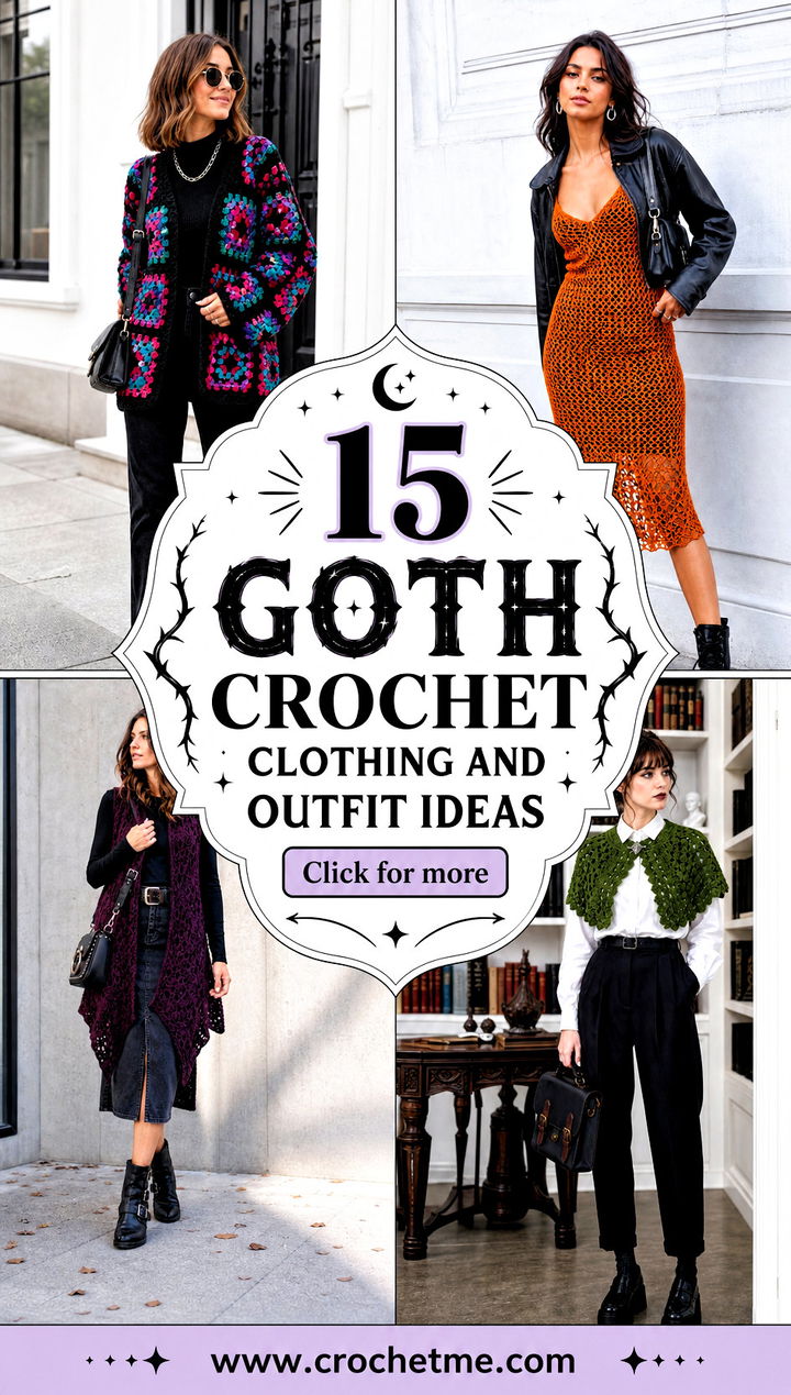 15 goth crochet clothing and outfit ideas - 15 goth crochet clothing and outfit ideas