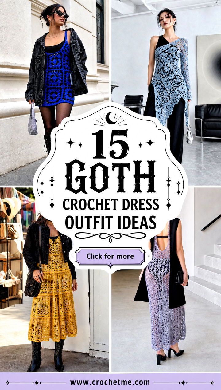 15 goth crochet dress outfit ideas - 15 goth crochet dress outfit ideas