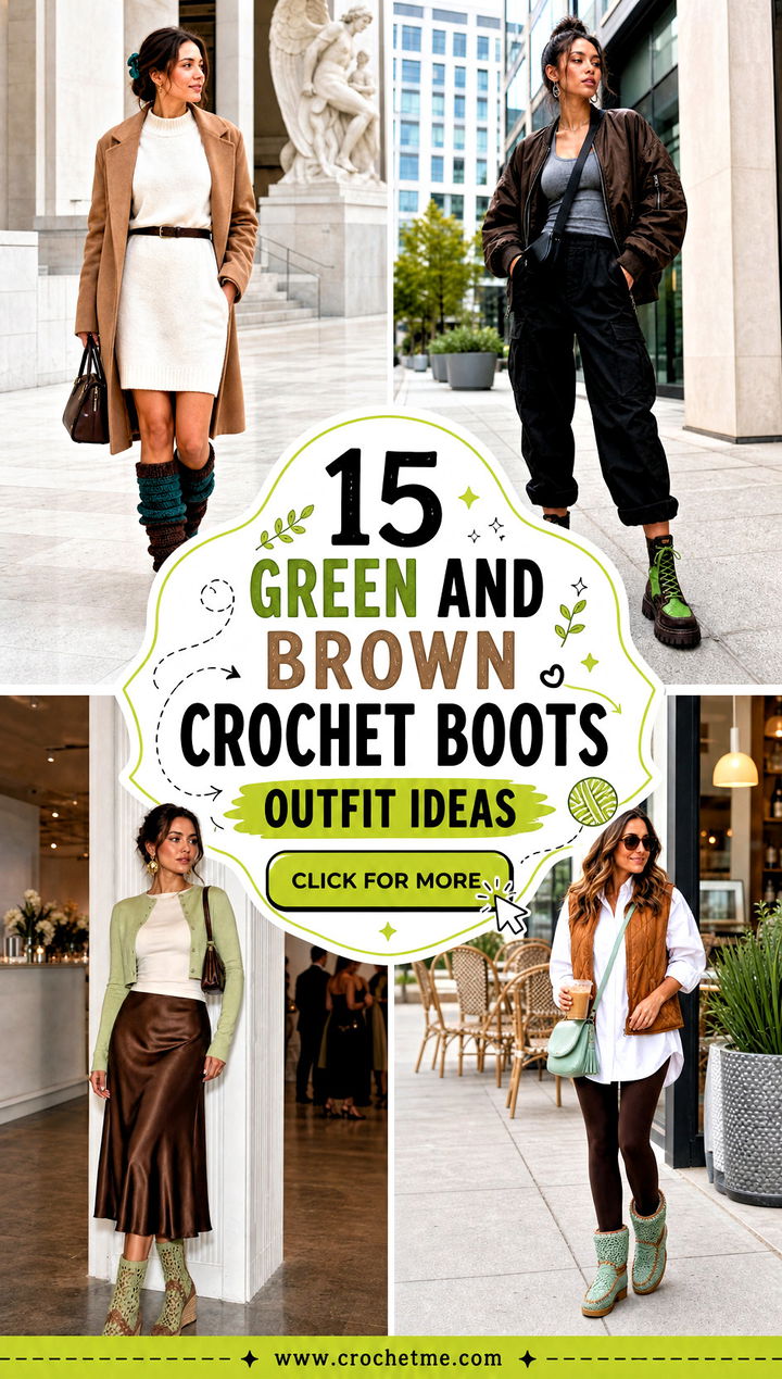 15 green and brown crochet boots outfit ideas - 15 green and brown crochet boots outfit ideas