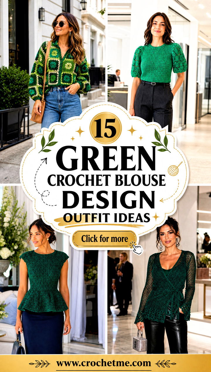 15 green crochet blouse design outfit ideas - 15 green crochet blouse design outfit ideas