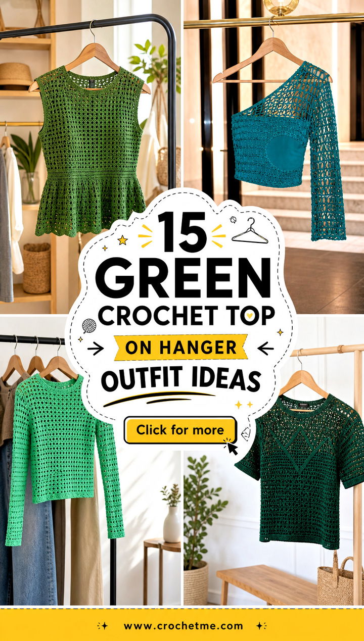 15 green crochet top on hanger outfit ideas - 15 green crochet top on hanger outfit ideas