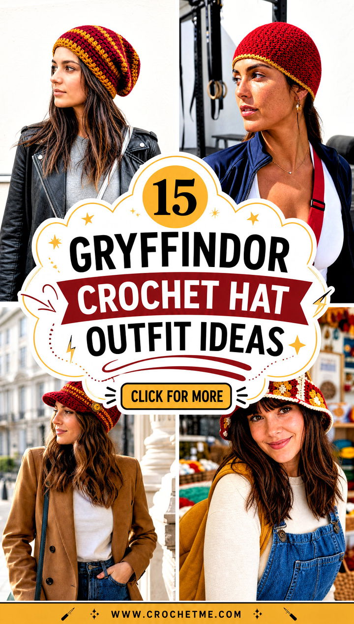 15 gryffindor crochet hat outfit ideas - 15 gryffindor crochet hat outfit ideas