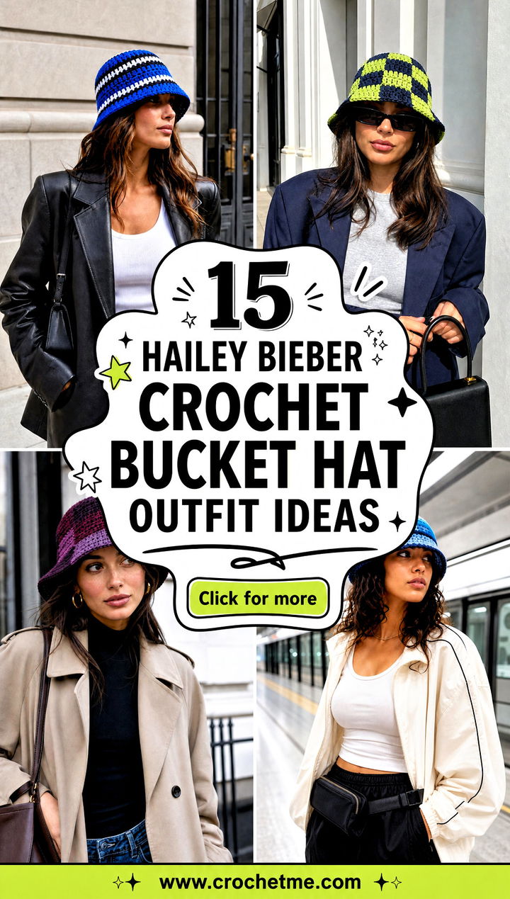 15 hailey bieber crochet bucket hat outfit ideas - 15 hailey bieber crochet bucket hat outfit ideas