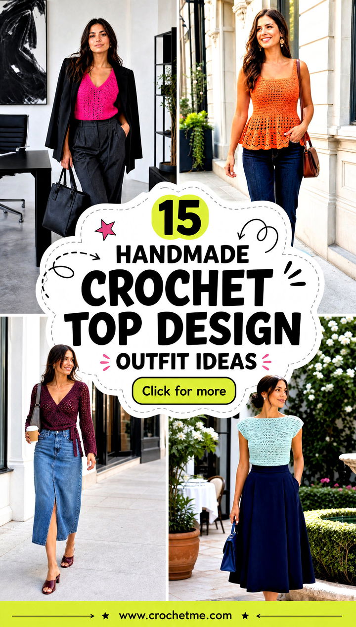 15 handmade crochet top design outfit ideas - 15 handmade crochet top design outfit ideas
