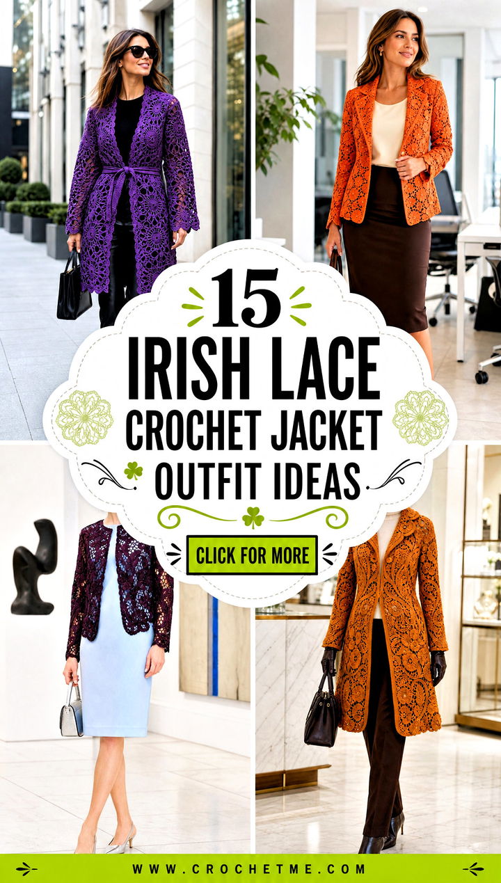15 irish lace crochet jacket outfit ideas - 15 irish lace crochet jacket outfit ideas