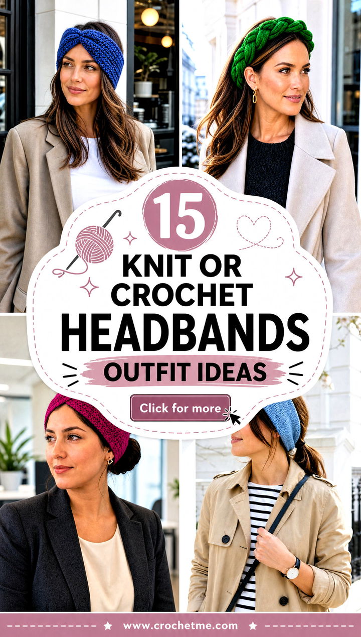 15 knit or crochet headbands outfit ideas - 15 knit or crochet headbands outfit ideas