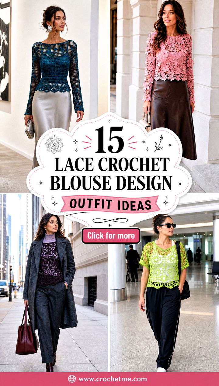 15 lace crochet blouse design outfit ideas - 15 lace crochet blouse design outfit ideas
