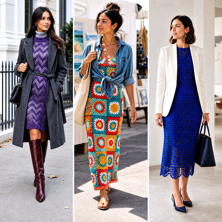 15 lacy crochet dress design outfit ideas
