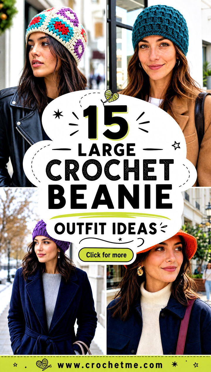 15 large crochet beanie outfit ideas - 15 large crochet beanie outfit ideas